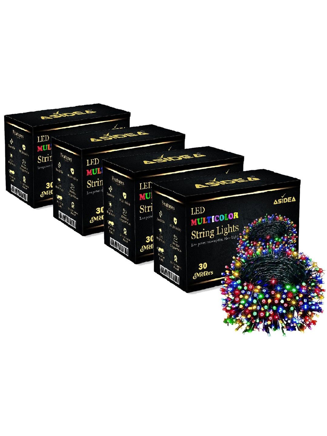 ASIDEA Pack of 4 Multicolored Decoration String Light-image-3