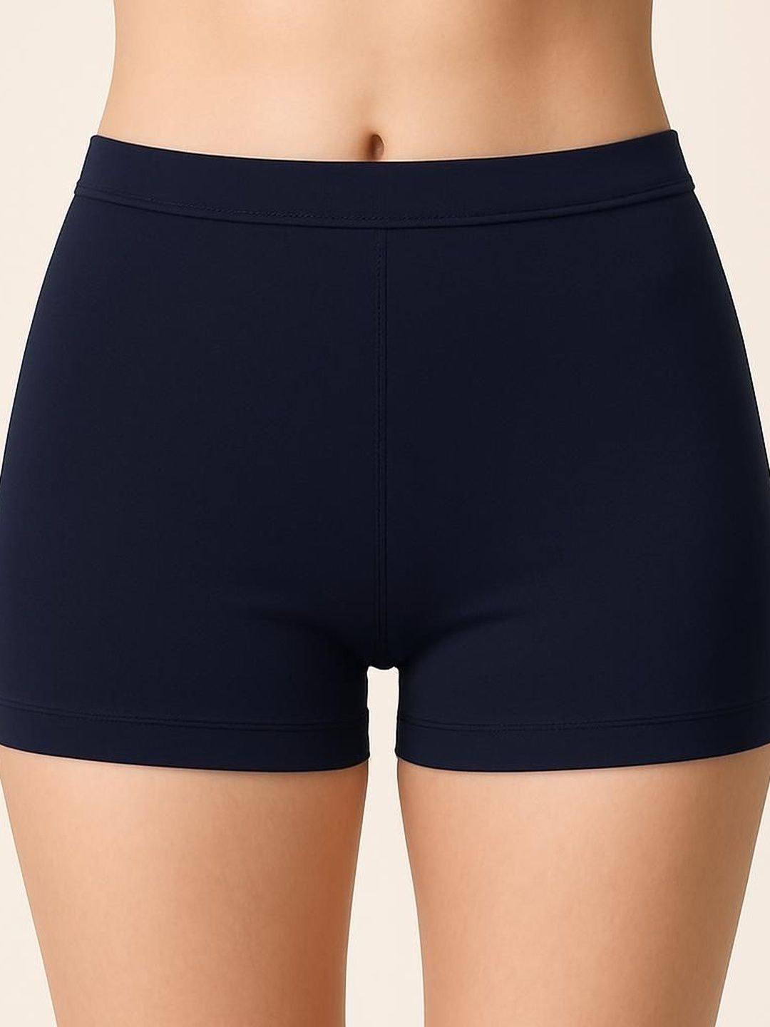 UllasPemium Women Slim Fit Mid Rise Breathable Cotton Spandex Thigh Length Shorts-picture-6