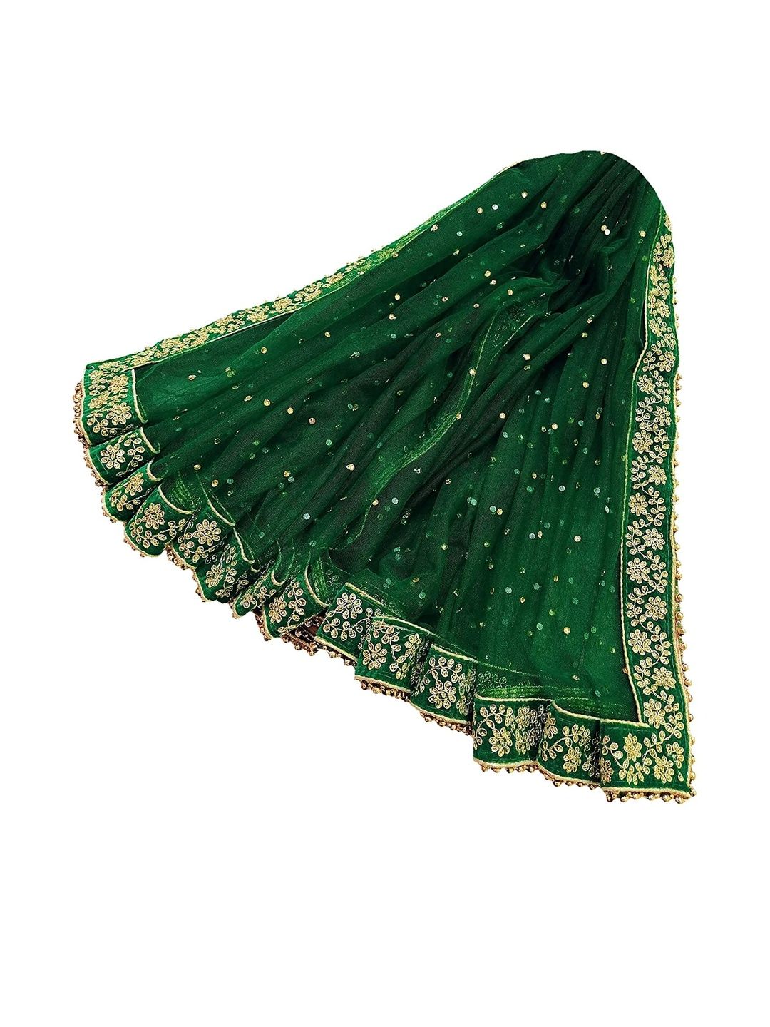 Navti Creations Women Green Gotta Patti Net Dupatta-picture-31