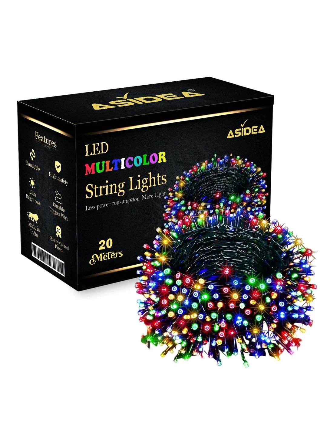 ASIDEA Multicolored Diwali Durable 20 Meter String Lights-picture-28