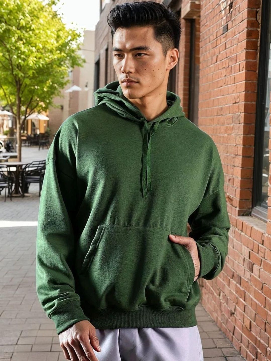Kotty Hooded Long Sleeves Cotton Pullover-picture-14