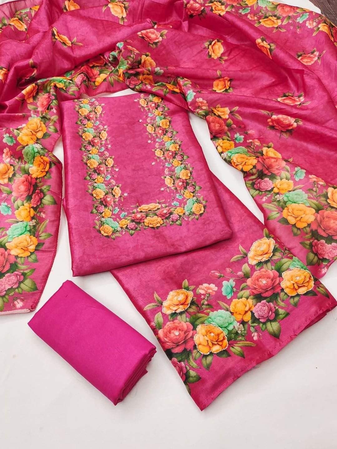 LeeliPeeri Designer Floral Printed Unstitched Dress Material-picture-30