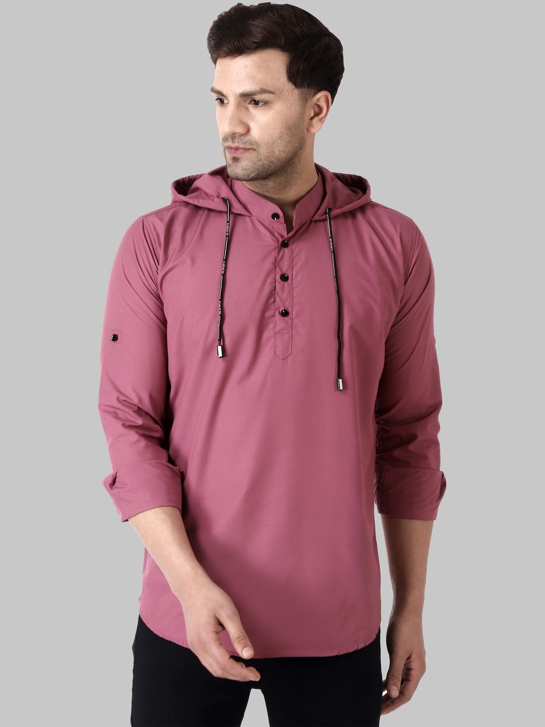 Voroxy Men Red Kurtas-image-3