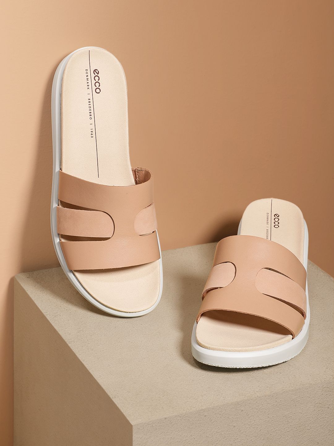 ECCO Round Toe Open Toe Flats-image-49
