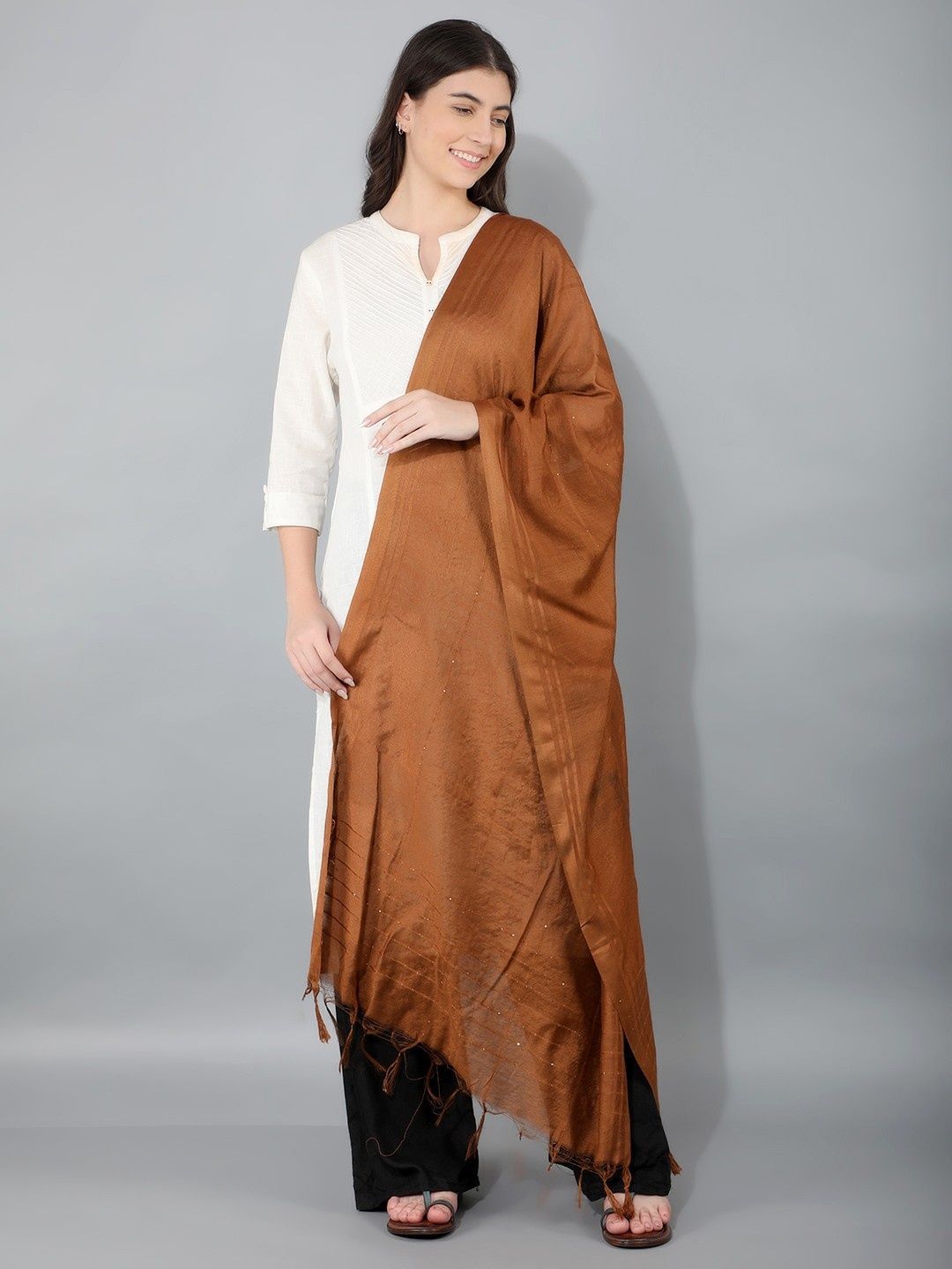 A R SILK DUPATTA HUB Embroidered Dupatta with Sequinned-picture-33