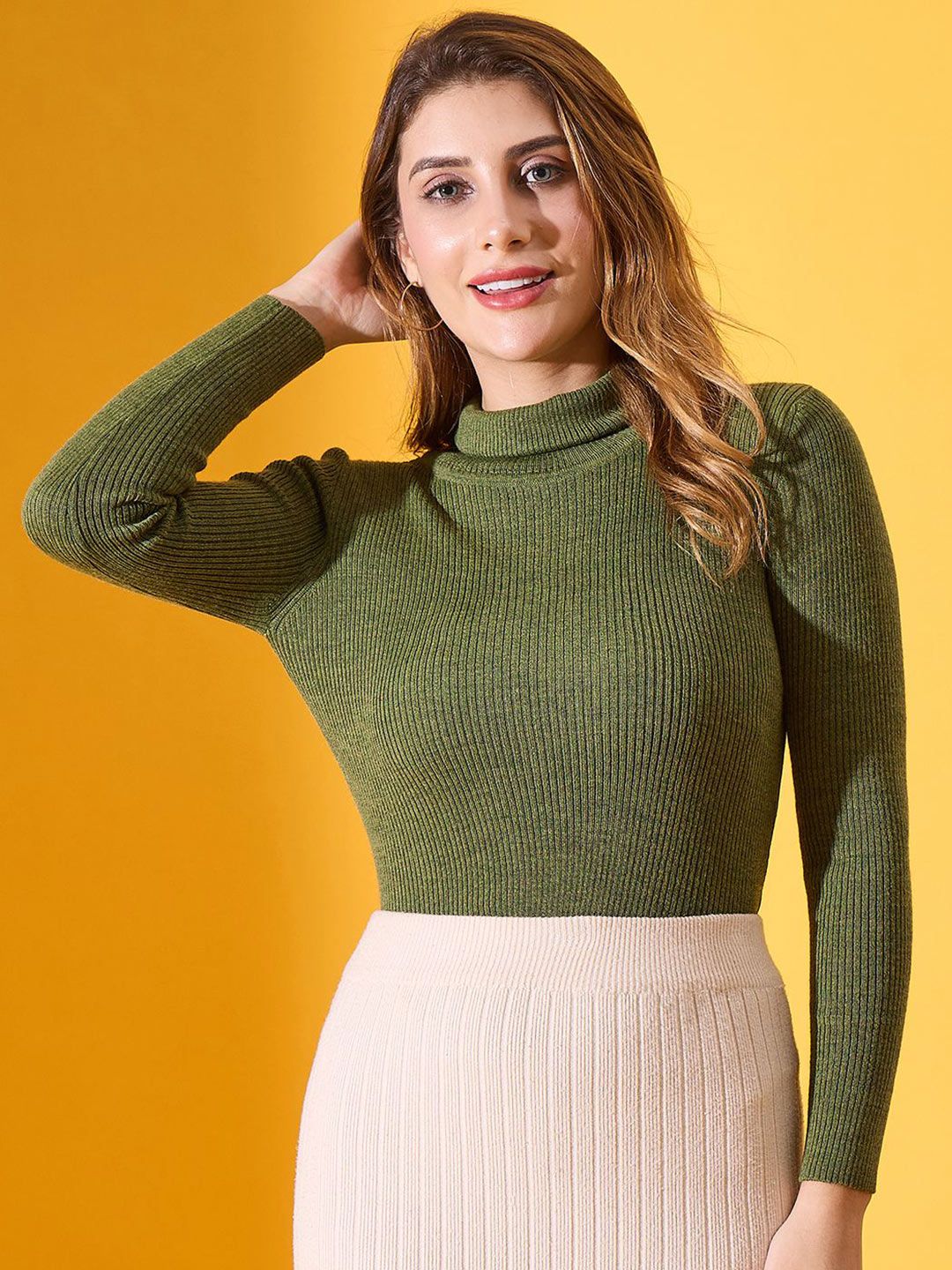 98 Degree North Women Self Design Woollen Pullover-picture-38