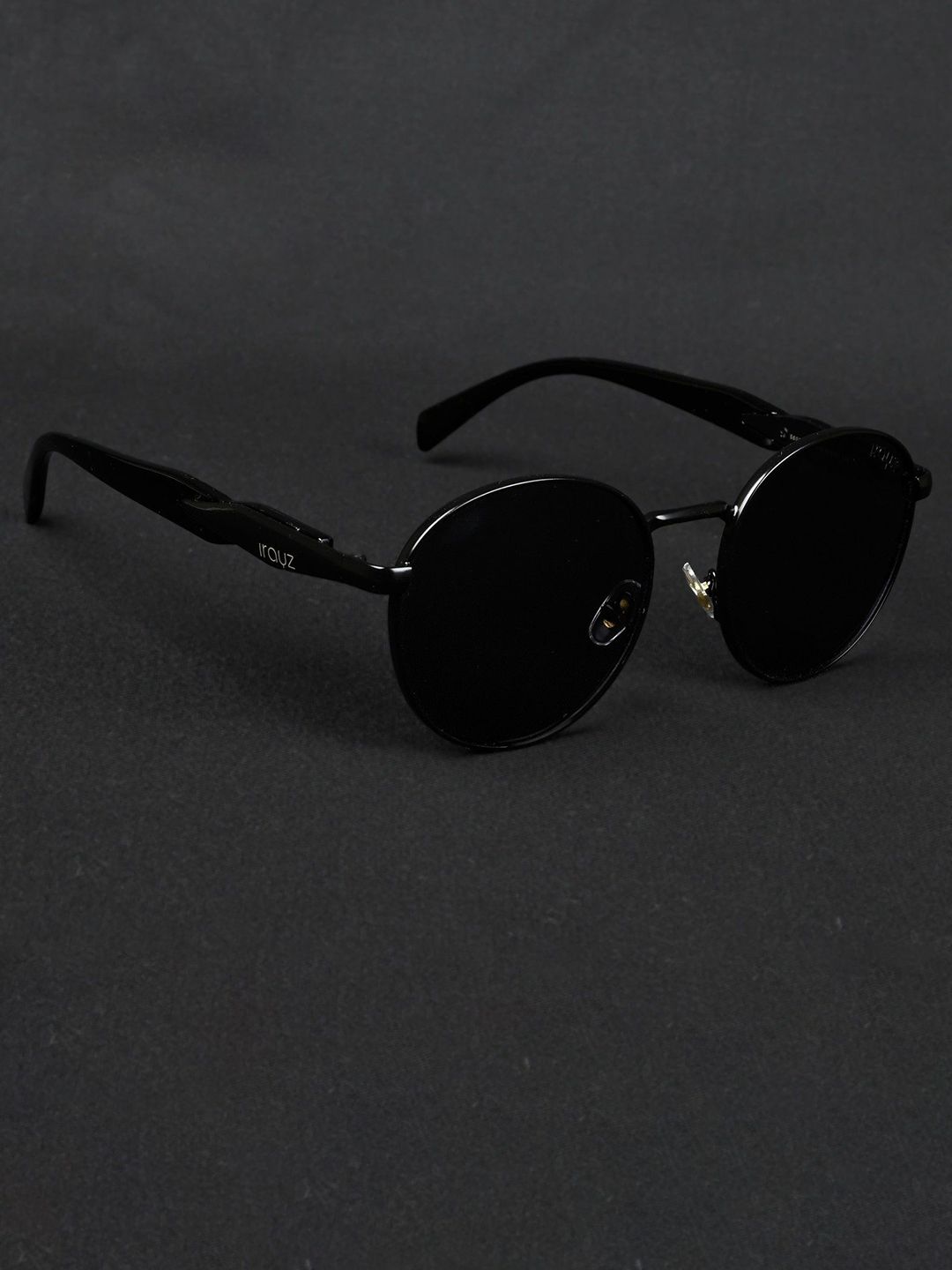 Irayz Unisex Round Sunglasses with Polarised and UV Protected Lens 5203-Black-picture-1