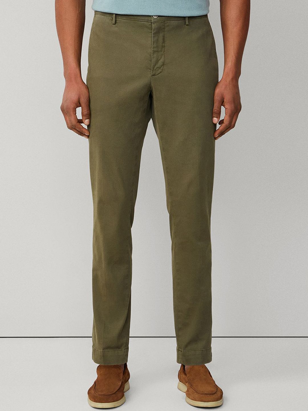 HACKETT LONDON Men Slim Fit High-Rise Trousers-image-38