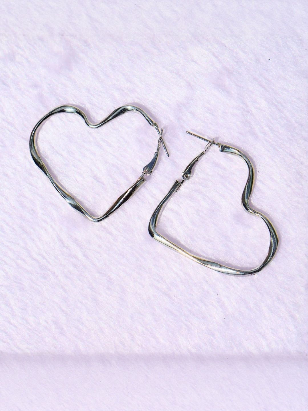 zefrokart Korean Style Heart Shaped Hoop Earrings-picture-32