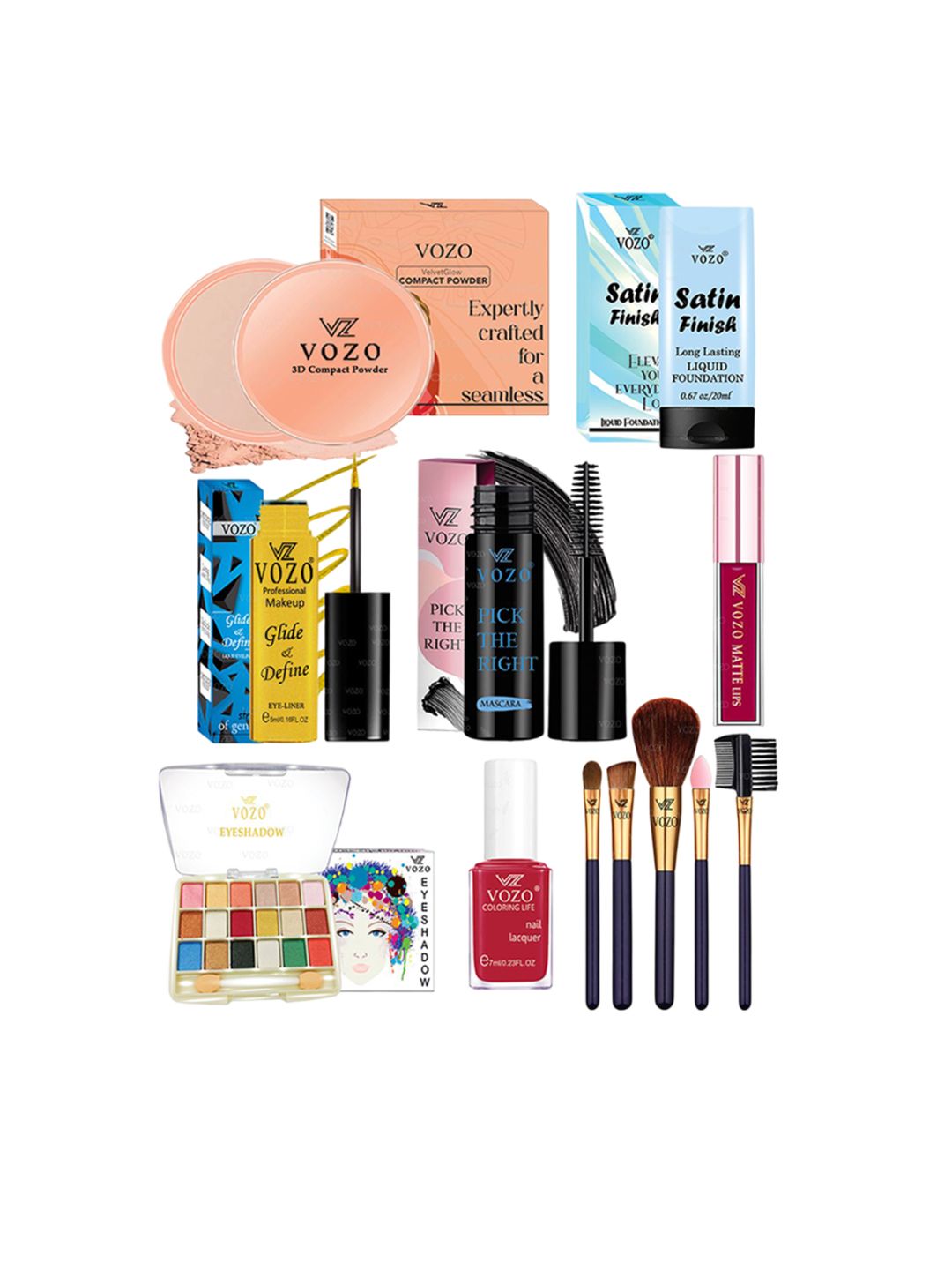 VOZO Everyday Elegance Set Of 12 Makeup Essentials-picture-26