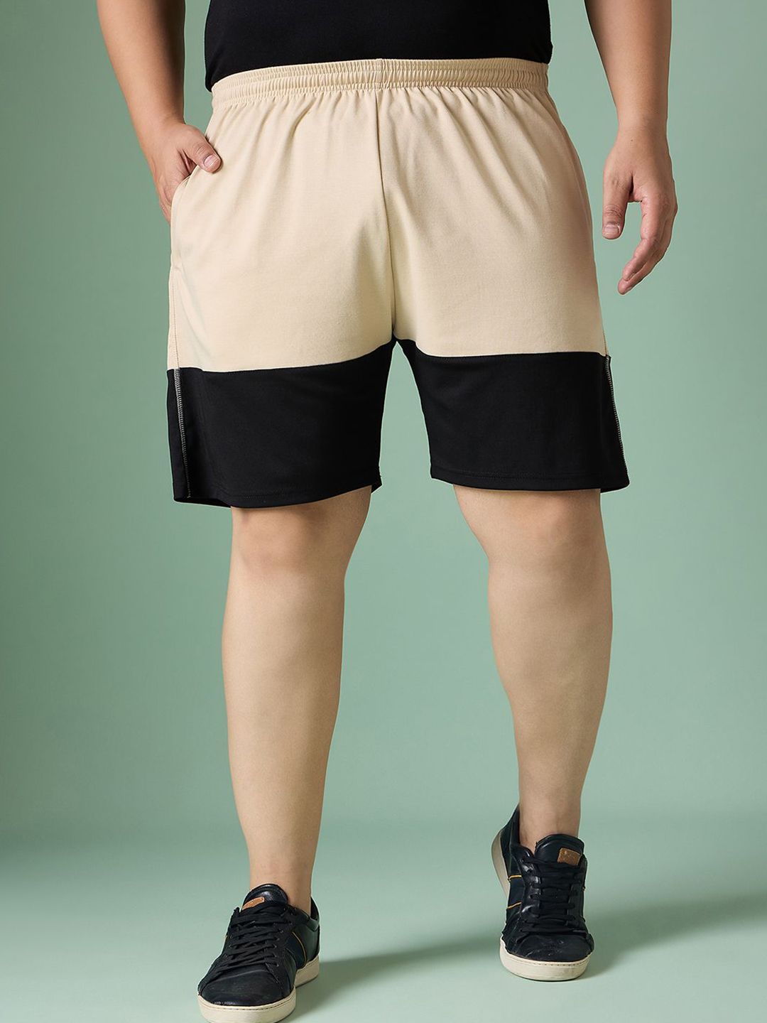 bigbanana Men Plus Size Multi Color-Block Shorts-picture-25