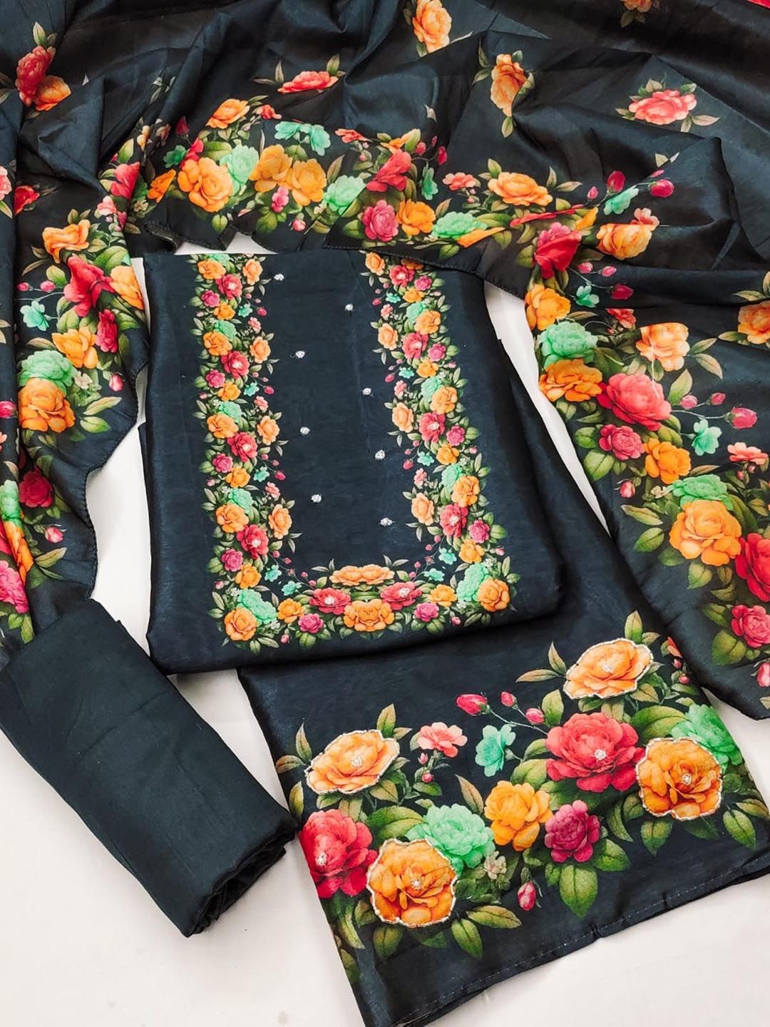 LeeliPeeri Designer Floral Printed Unstitched Dress Material-picture-29