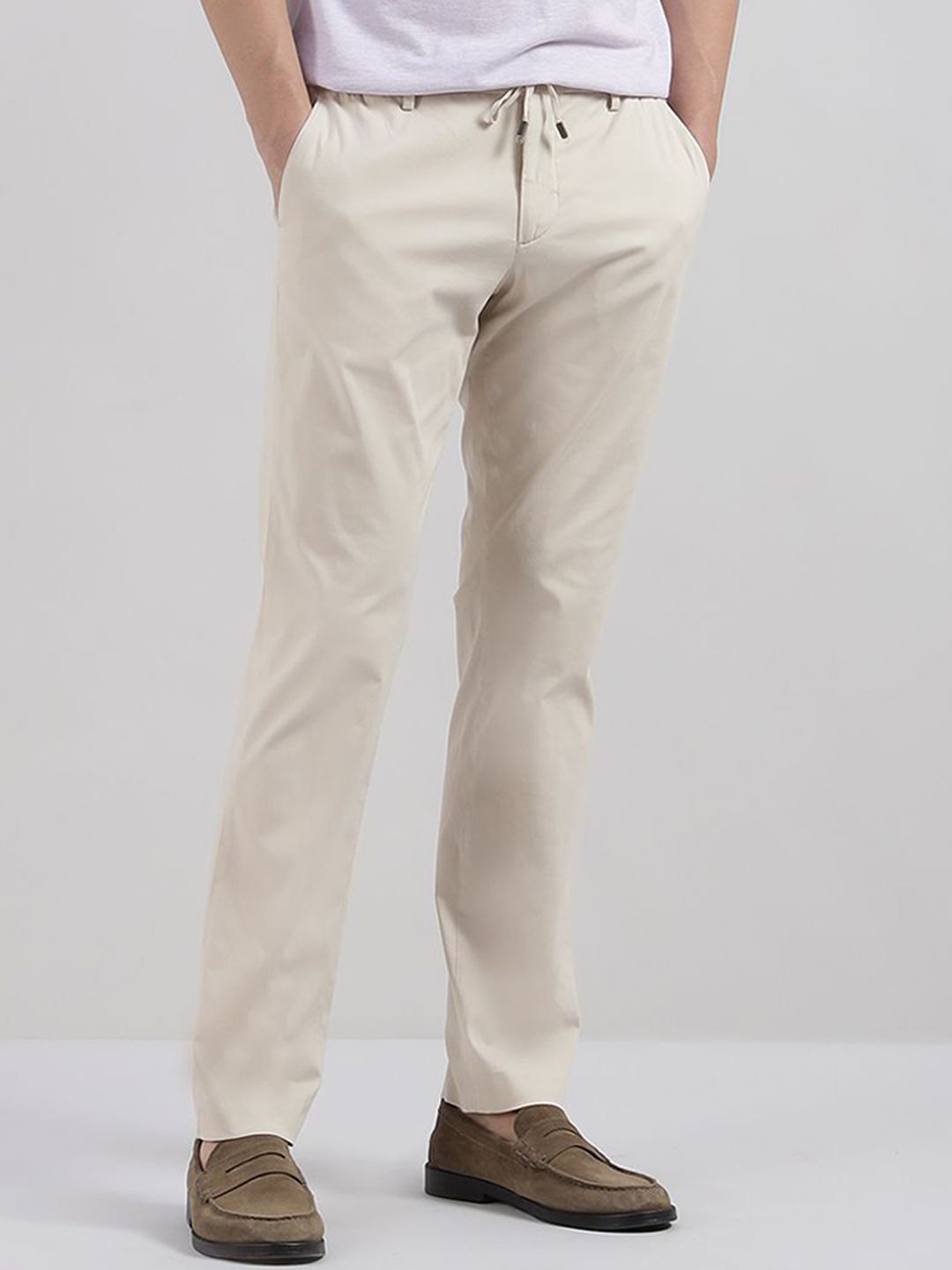 HACKETT LONDON Men Regular Fit Low-Rise Cotton Trousers-picture-23