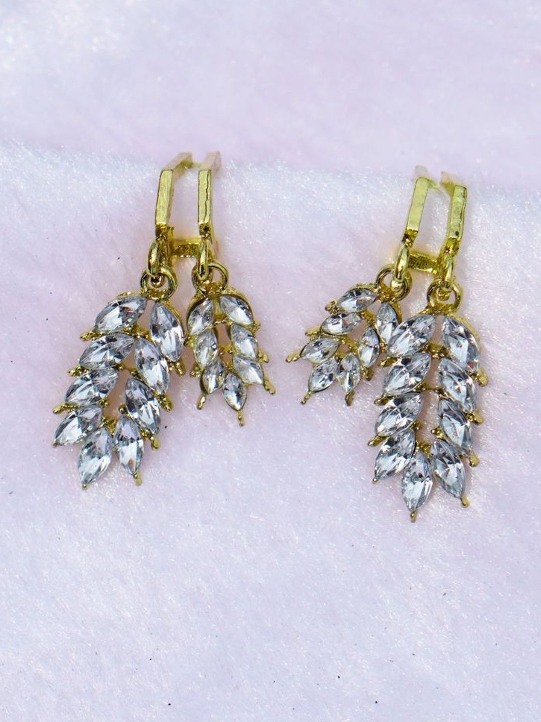 zefrokart Gold Plated Artificial Stone Drop Earrings-picture-16