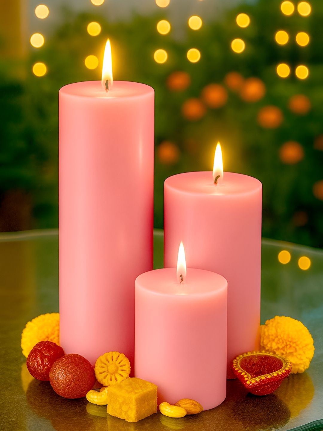 Homesake Pink 3 pieces Pillar Candle-image-41