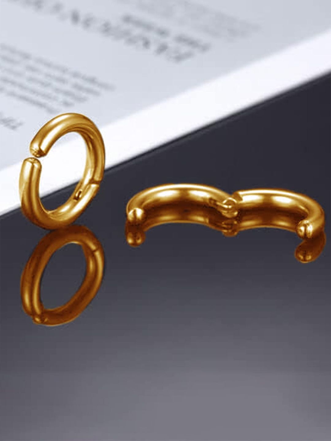 VAMA 18K Gold Plated Circular Shaped Ear Cuff-picture-20