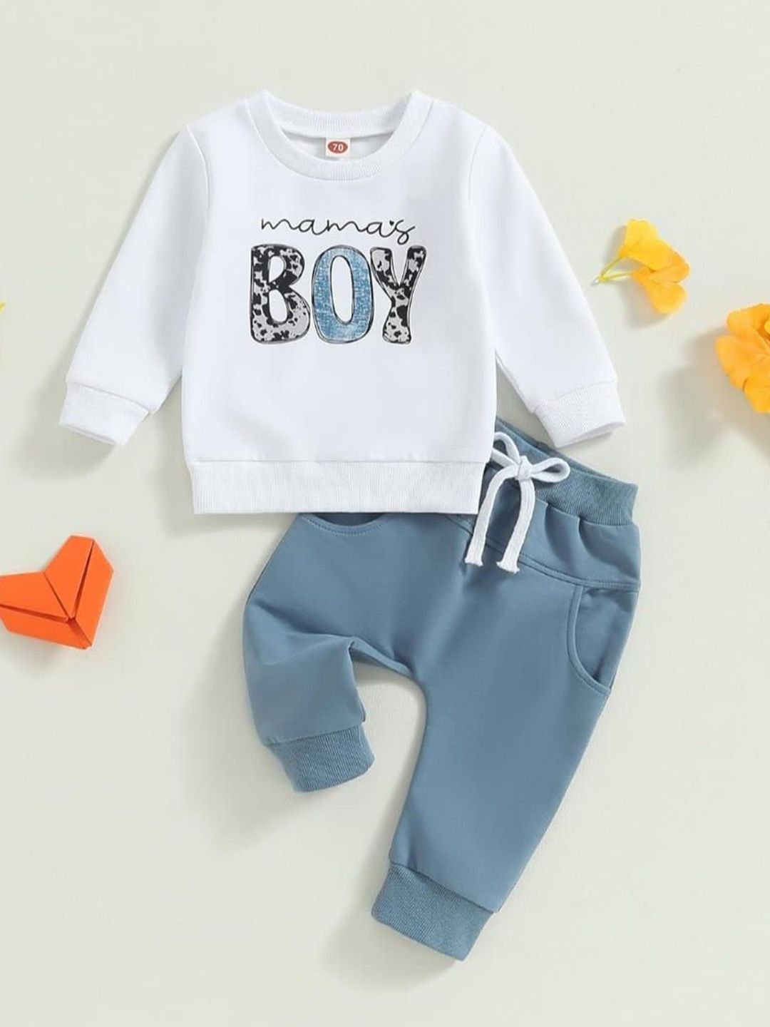 FAHAD CREATIONS Boys Printed Sweatshirt With Joggers T-shirt-picture-23