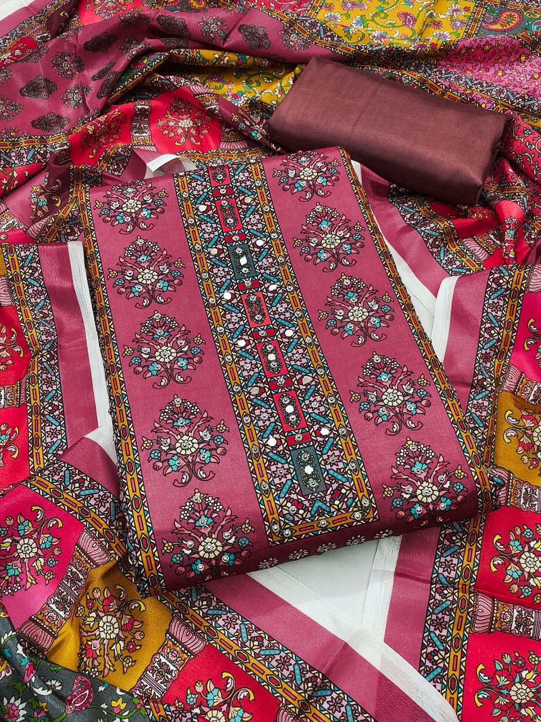 LeeliPeeri Designer Floral Printed Unstitched Dress Material-picture-22