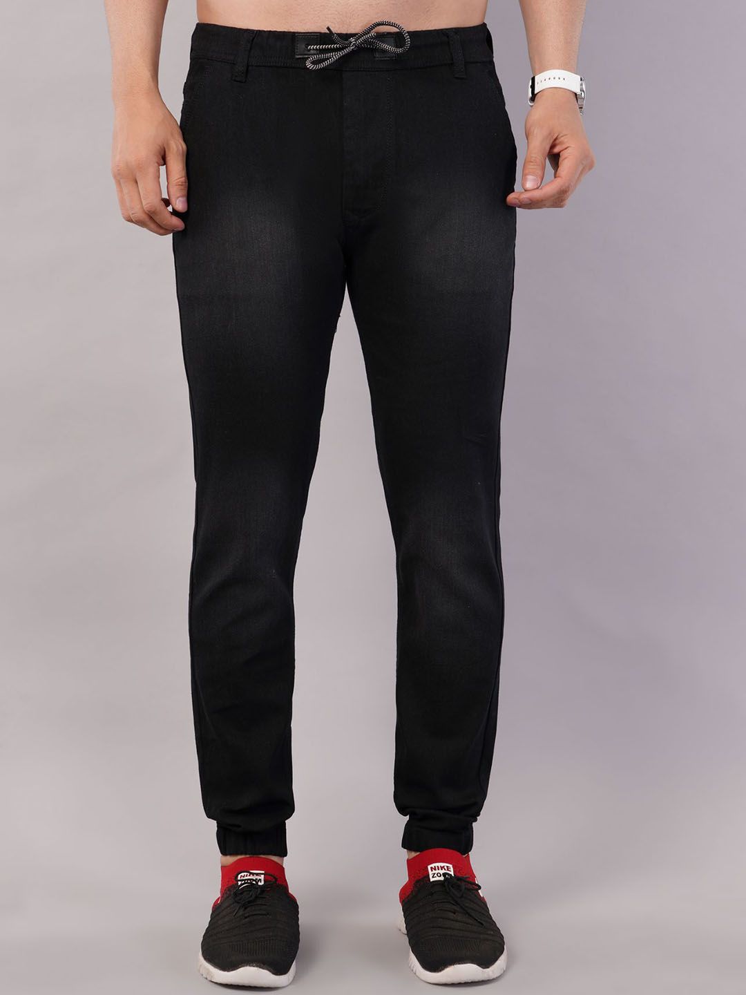 NIVASU Men Jogger Mid-Rise Light Fade Stretchable Jeans-picture-17