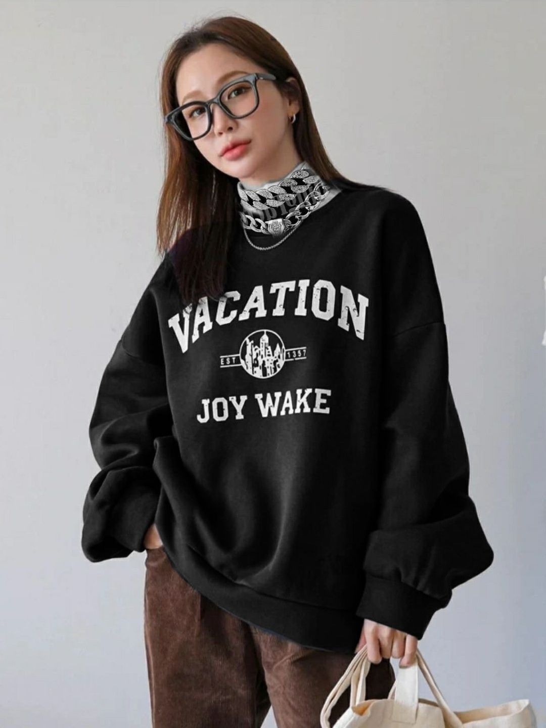 TRENDY ERA Typography Printed Fleece Pullover Sweatshirt-picture-32