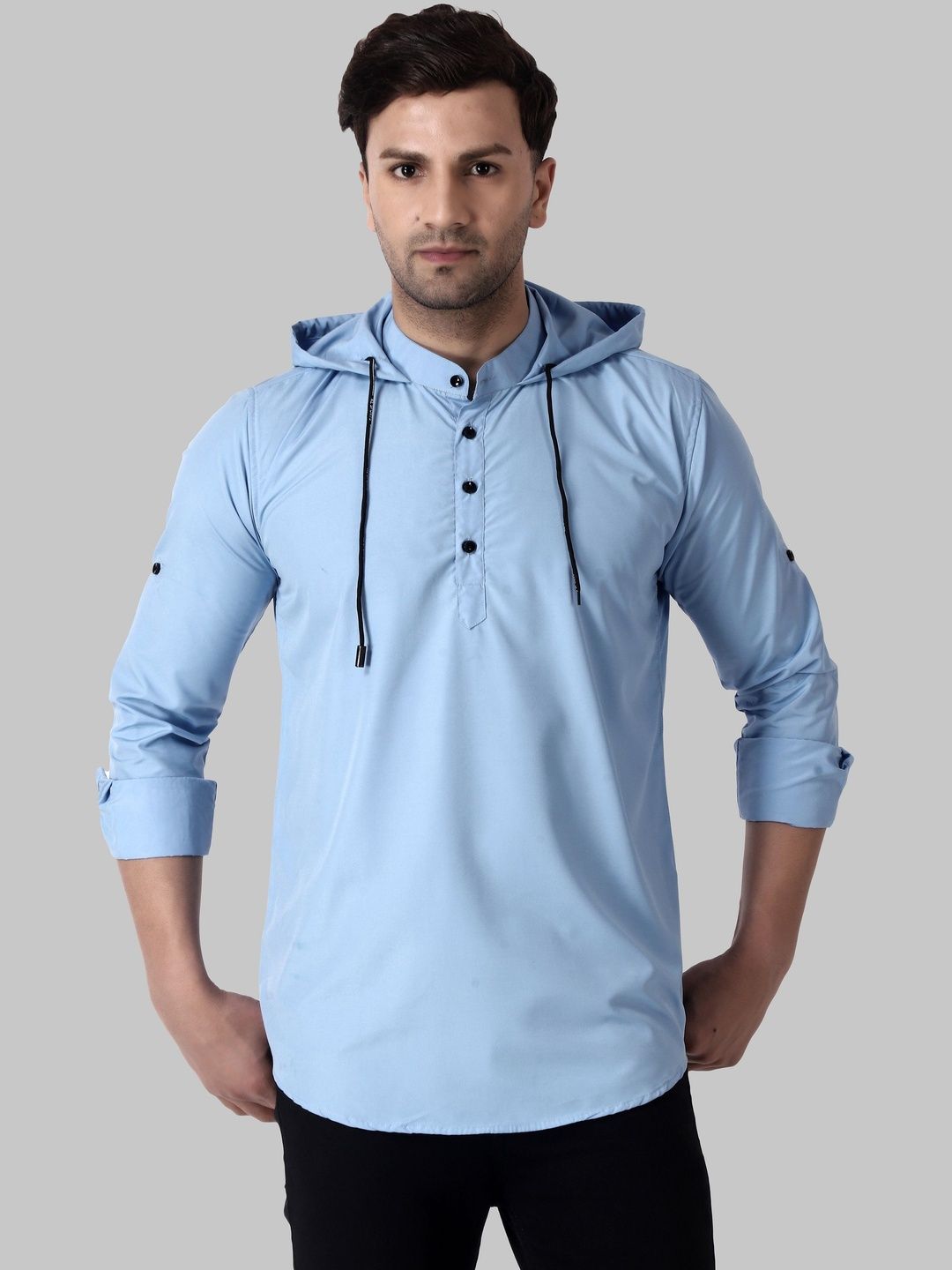 Voroxy Men Blue Kurtas-image-7