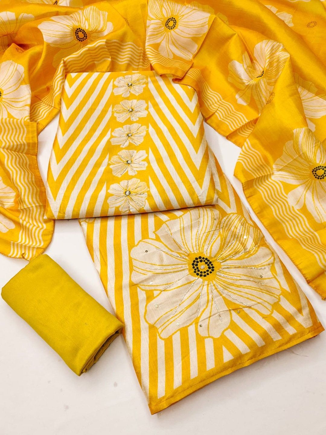 LeeliPeeri Designer Floral Printed Unstitched Dress Material-picture-27