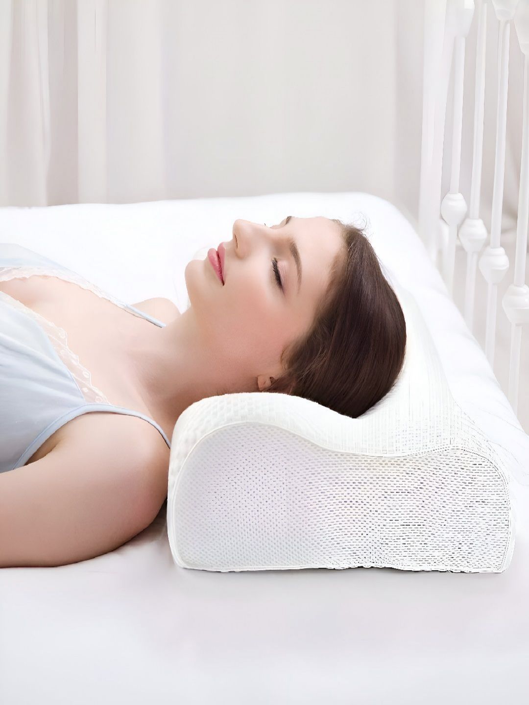 MT-ZHJL White Memory Foam Filled Cotton Lightweight Sleep Pillow-picture-49
