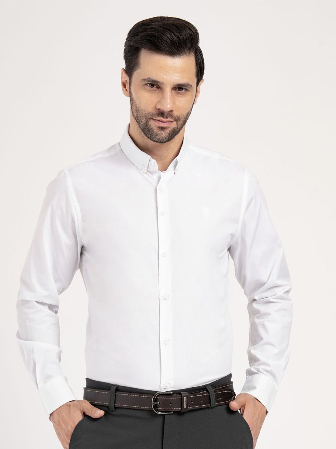 Red Tape Men Slim Fit Solid Button-Down Collar Formal Shirt-picture-27