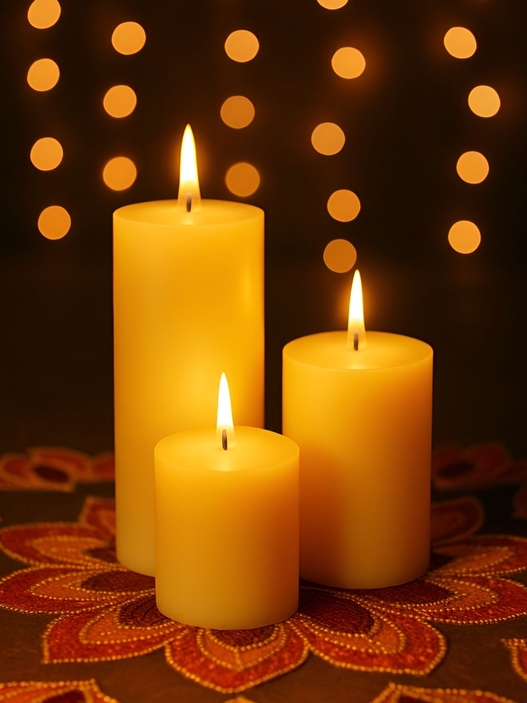 Homesake Yellow 3 Pieces Pillar Candles-image-30