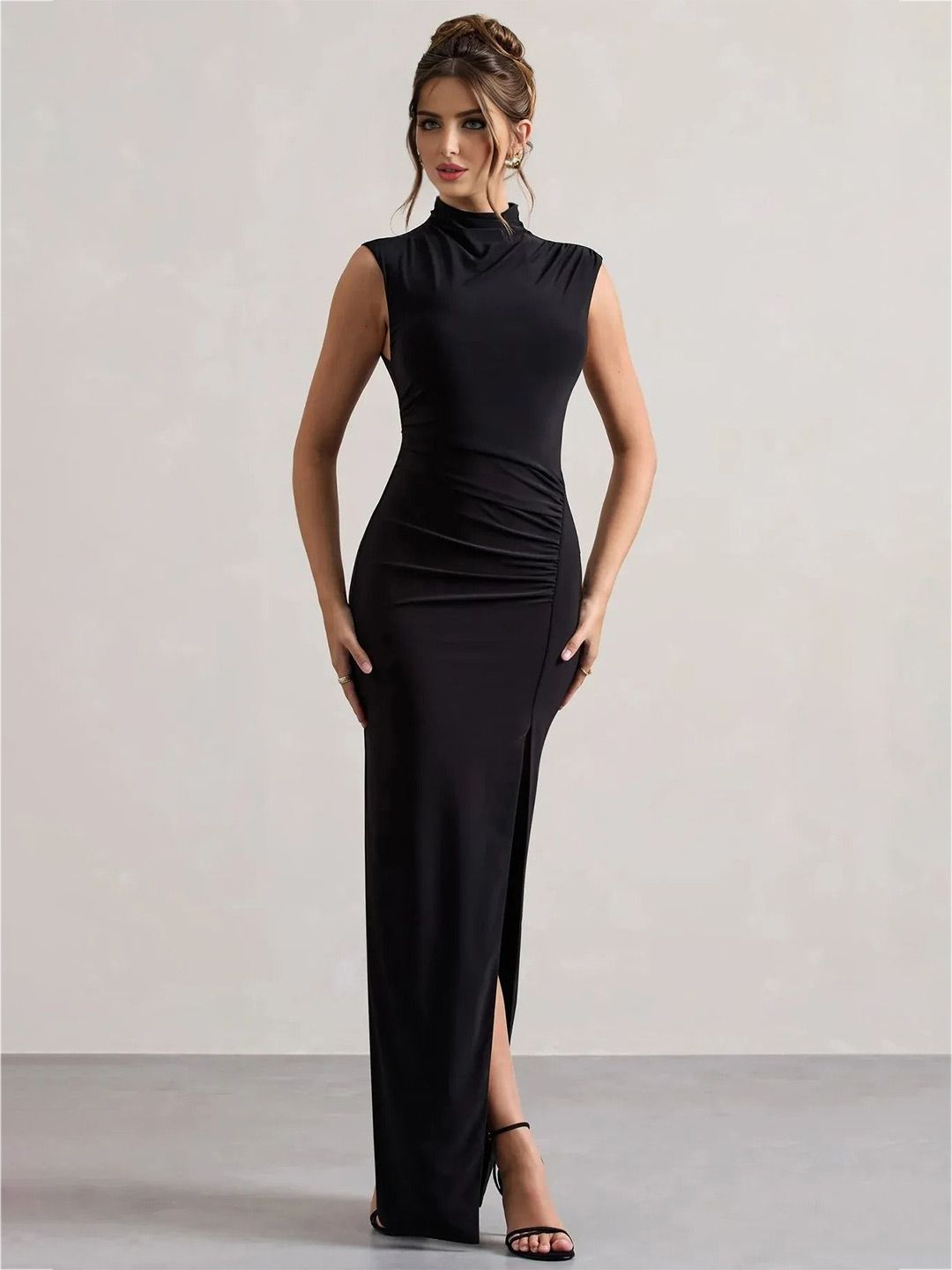 R.Code by The Roadster Life Co. Women High Neck Bodycon Dress-picture-12