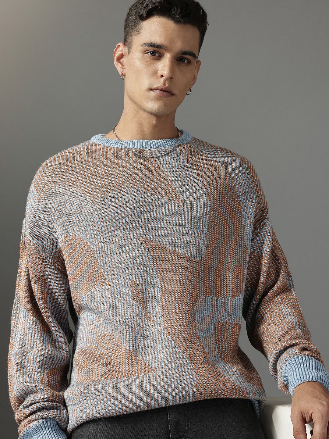 FCUK Self-Design Abstract Pullover Sweater-picture-42