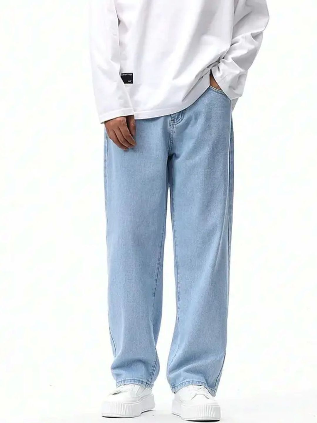 SZN Men Baggy Sky Blue Denim Jeans-picture-18