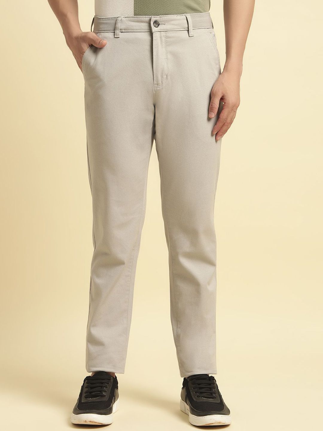 Cantabil Men Comfort Regular Fit Mid-Rise Cotton Trouser-picture-11