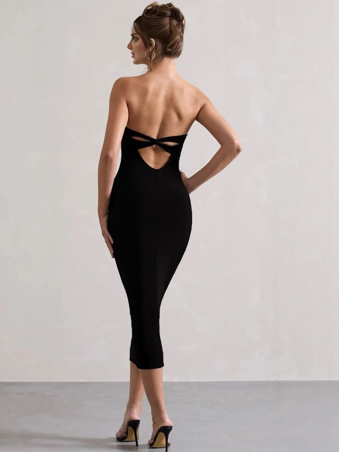 Traquila Strapless Bodycon Midi Dress view 1