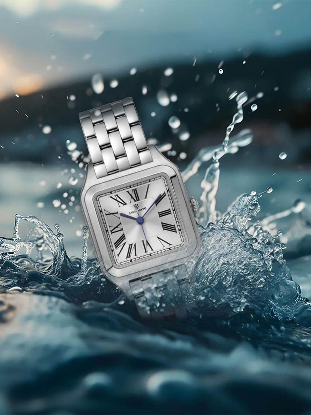 SANSIMAYO Unisex Dial & Stainless Steel Bracelet Style Straps Analogue Watch-picture-13