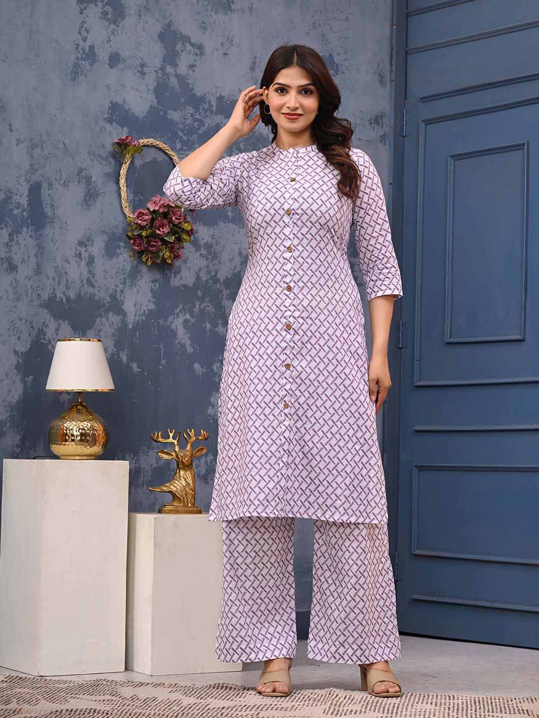 LABEL ADRIJA Women Printed Pure Cotton Kurta Sets-picture-38