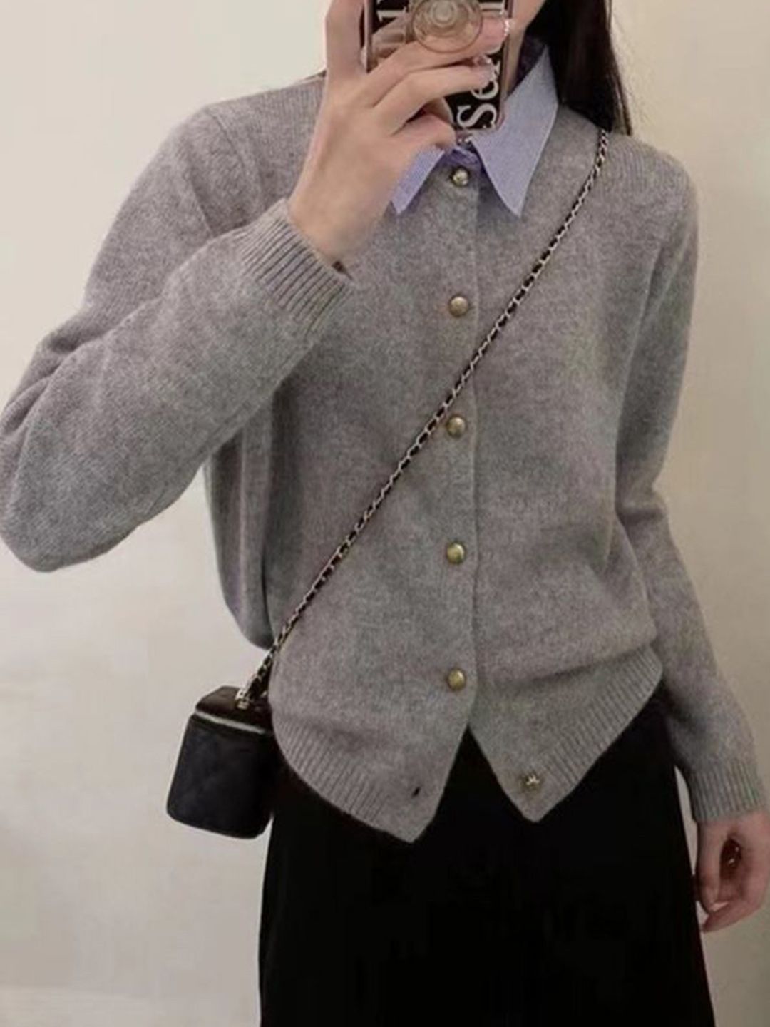 bebe Shirt Collar Sweaters-picture-11