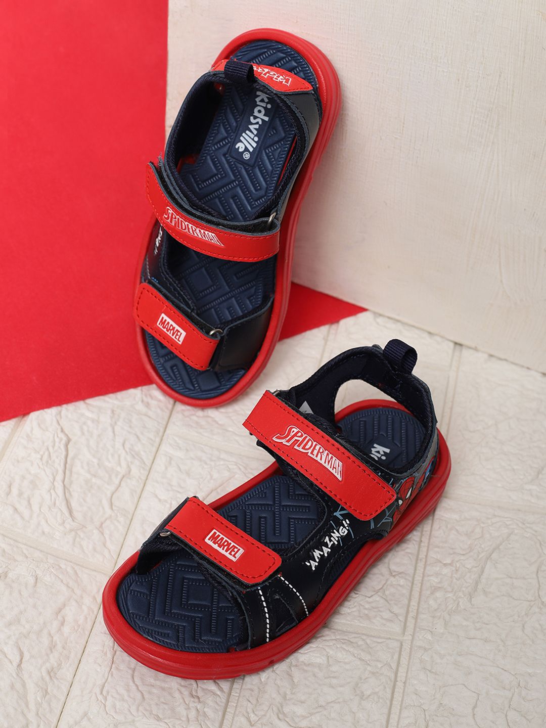 Kids Ville Boys Spiderman Printed Sports Sandals-picture-42