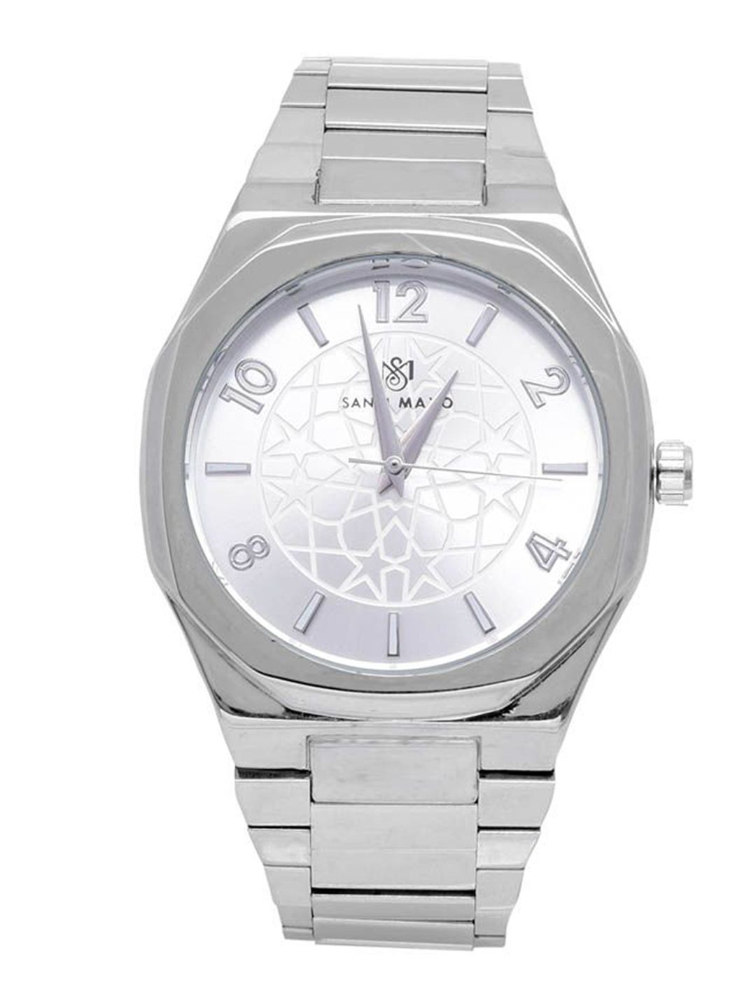 SANSIMAYO Unisex Dial & Stainless Steel Bracelet Style Straps Analogue Watch SM-M-35-S-S-W-picture-31