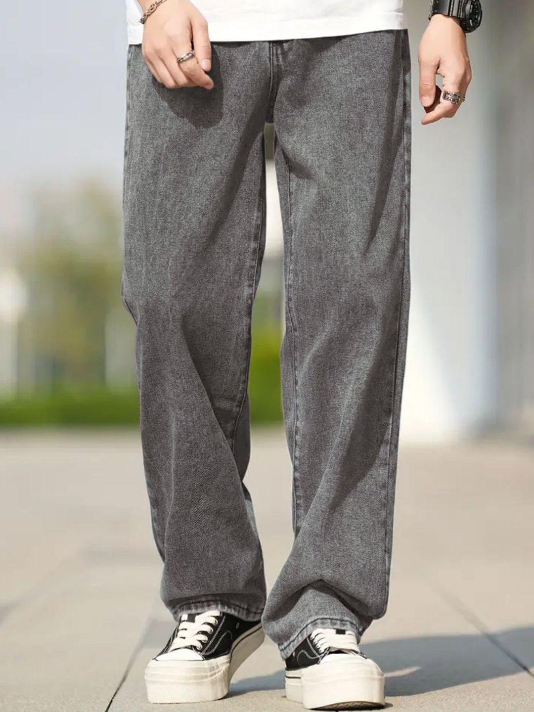 ASHTOM Men Loose Baggy Fit High-Rise Jeans-picture-18