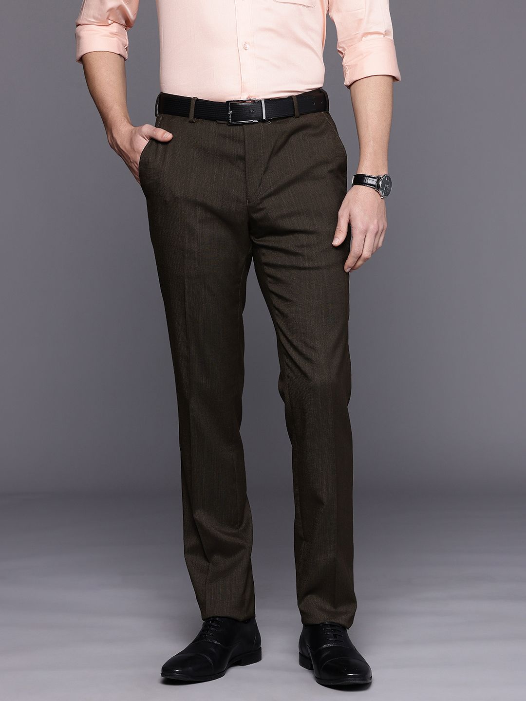 Raymond Men Slim Fit Formal Trousers-picture-41