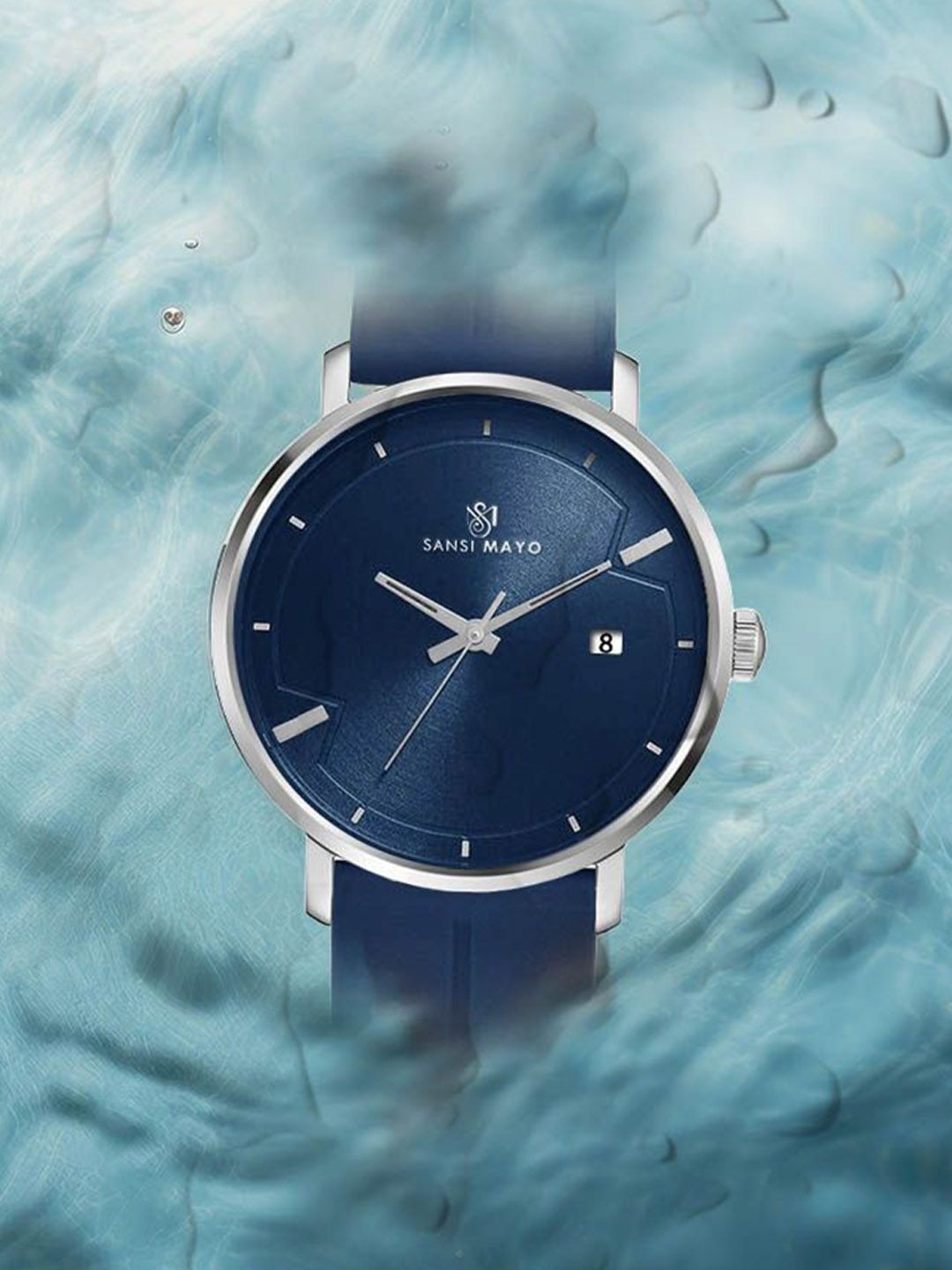 SANSIMAYO Unisex Dial & Bracelet Style Straps Analogue Watch SM-M-170-BL-S-BL-picture-13