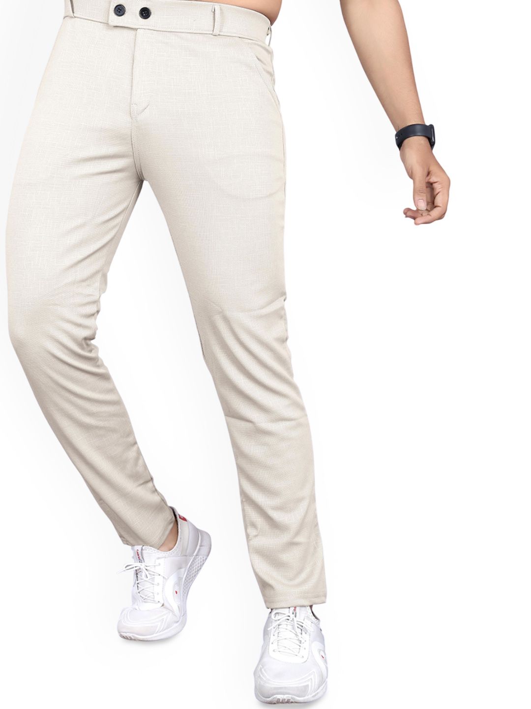 INDICLUB Men Relaxed Formal Trousers-picture-30