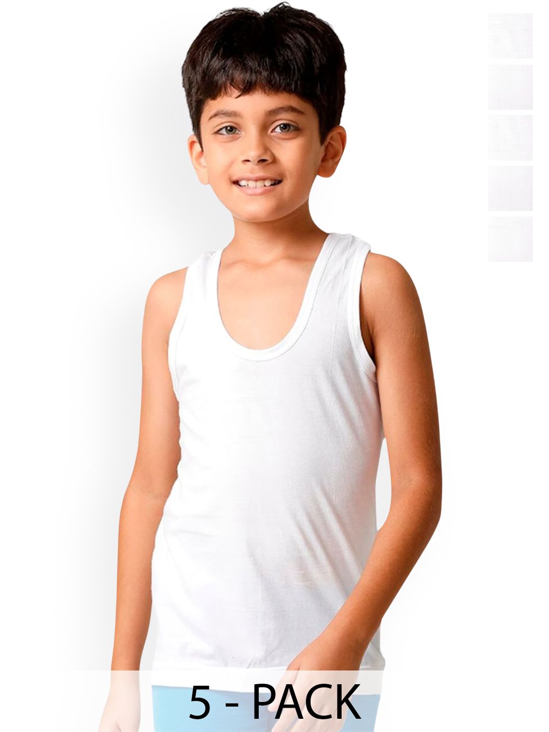 DRAKO Boys Pack Of 5 Cotton Basic Vests D_kids_WB5_0-6m-picture-42