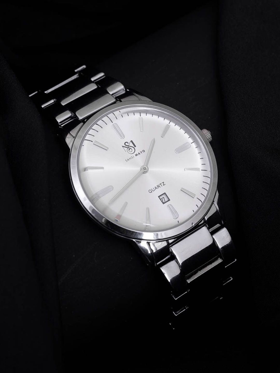 SANSIMAYO Nero-X Unisex Dial & Stainless Steel Straps Analogue Watch SM-M-107-S-S-W-picture-38