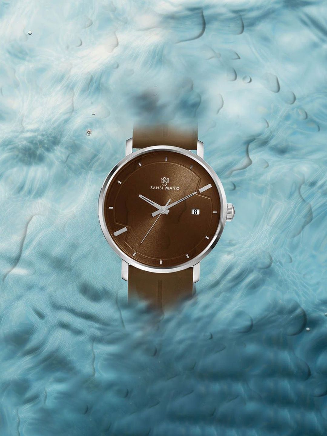 SANSIMAYO Unisex Dial & Bracelet Style Straps Analogue Watch SM-M-170-BR-S-BR-picture-40