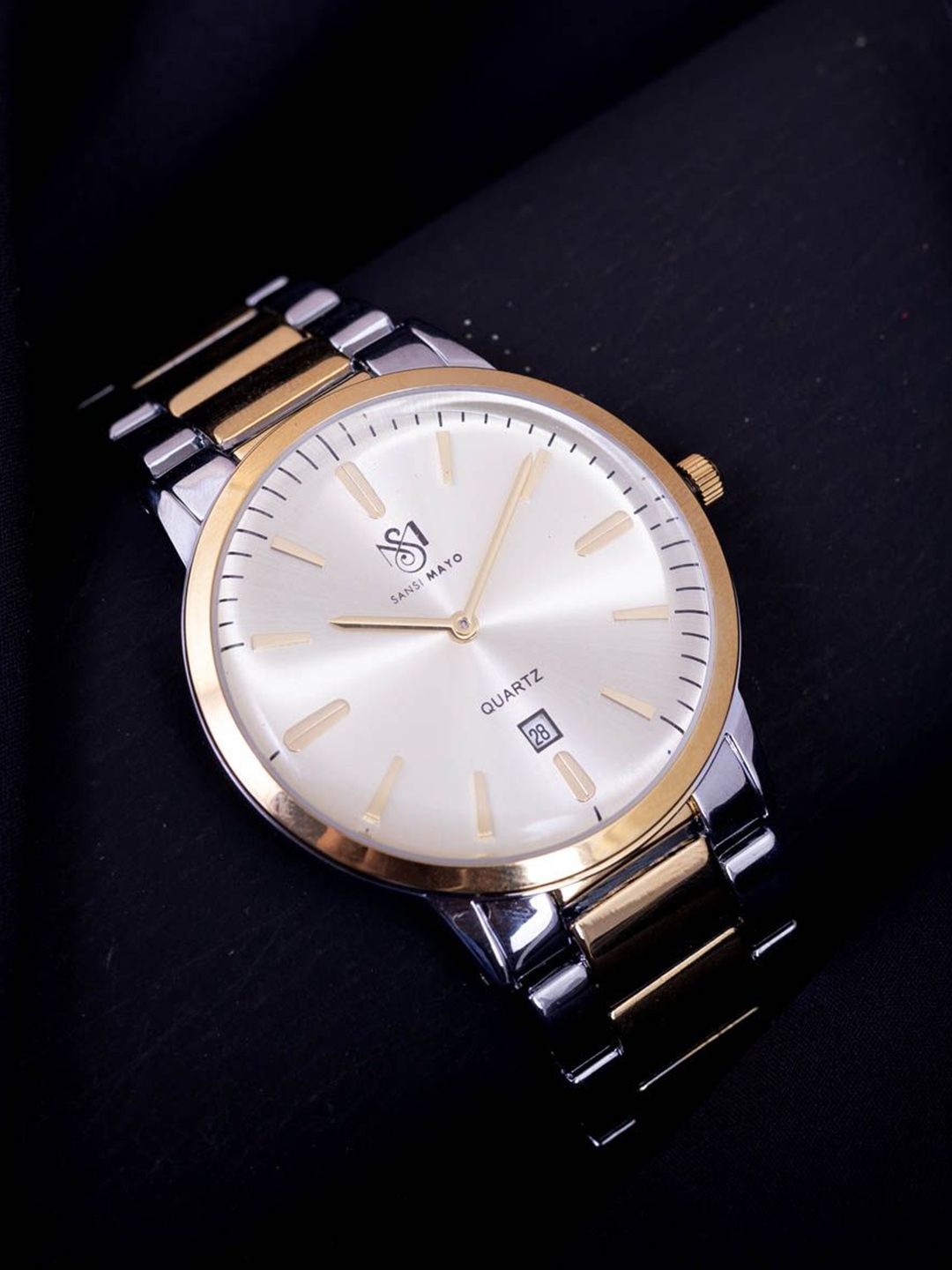 SANSIMAYO Unisex Dial & Stainless Steel Bracelet Style Straps Analogue Watch-picture-12