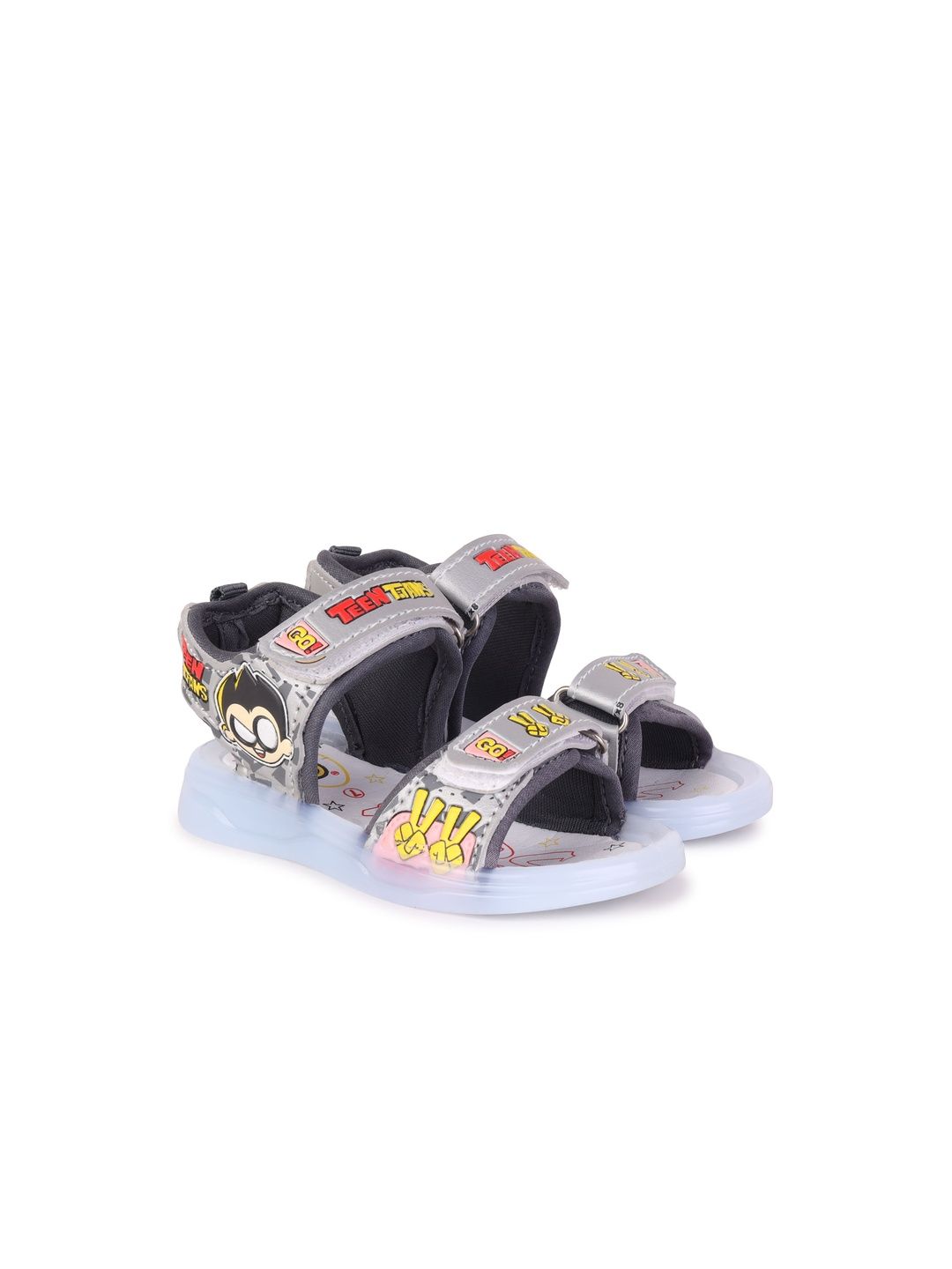 DRACKFOOT Boys Grey Synthetic Slip-On Comfort Sandals-picture-36