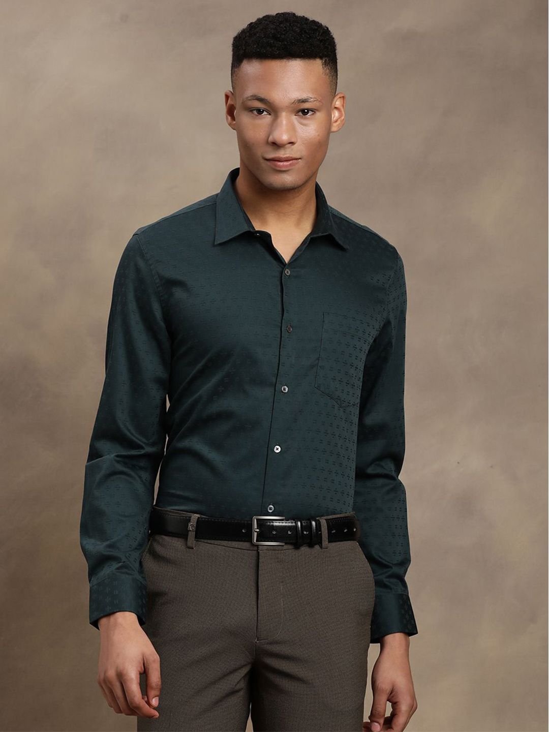 Turtle Pure Cotton Standard Slim Fit Formal Shirt-picture-17