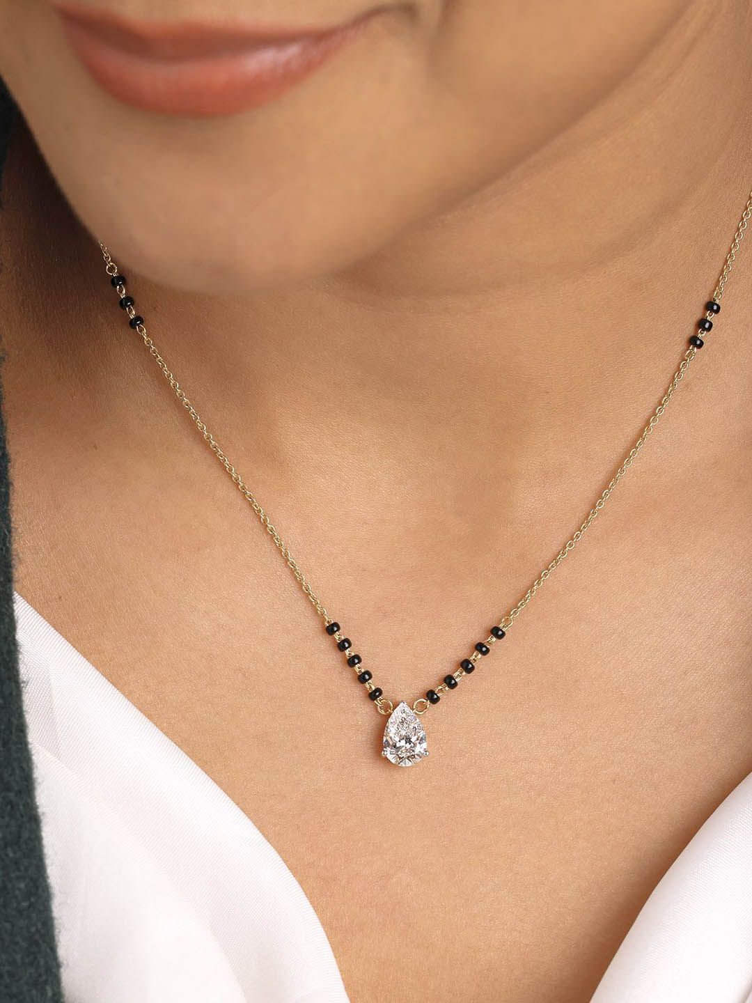 Crash.Club By CKC 18KT Gold Diamond Studded Magalsutra -4.08g-picture-54